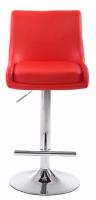 2er Set Barhocker Club Kunstleder chrom rot 