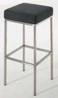 2er Set Barhocker Montreal 85 Stoff edelstahl dunkelgrau 