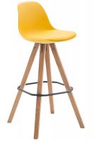 Barhocker Franklin Kunstleder Square Natura (eiche) gelb