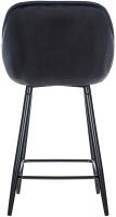 2er Set Barhocker Gibson Samt schwarz 