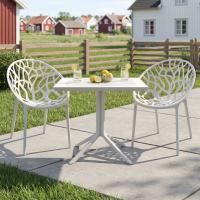 Gartenmöbel-Set Avara mit 2 Stühlen weiß 