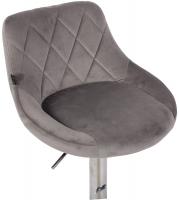 Barhocker Lazio Samt chrom grau 