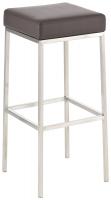 2er Set Barhocker Montreal 85 Kunstleder edelstahl braun 