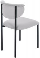 2er Set Besucherstuhl Gambell Samt grau 