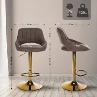 2er Set Barhocker Milet Stoff G braun 
