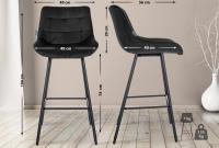 Barhocker Weston Samt schwarz 