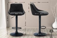 Barhocker Lazio Kunstleder schwarz schwarz 