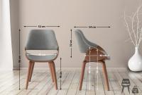 Esszimmerstuhl Vangale Stoff walnuss/dunkelgrau