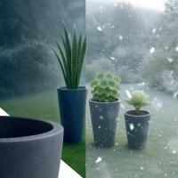 3er Set Pflanzkübel 4 anthrazit 
