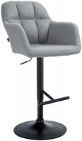 Barhocker Natoma Stoff schwarz grau 