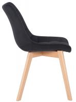 2er Set Esszimmerstühle Passaic Samt schwarz 