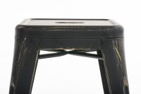 Hocker Armin antik schwarz-gold 