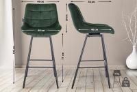 4er Set Barhocker Weston Schwenkbar Samt dunkelgrün 