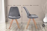 Stuhl Sofia Samt Square grau 