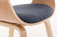 Besucherstuhl Kingston Stoff natura/blau 