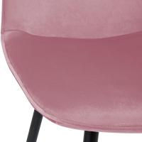 4er Set Esszimmerstuhl Maryam Samt rosa 