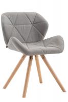 Besucherstuhl Tyler Stoff Rund natura (eiche) hellgrau