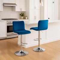 Barhocker Hover Samt C blau 