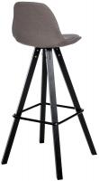 Barhocker Corbin Stoff Square schwarz taupe 