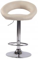 2er Set Barhocker Olinda Kunstleder chrom creme 