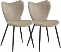 2er Set Esszimmerstuhl Maika Stoff taupe 2er Set Esszimmerstuhl Maika Stoff taupe