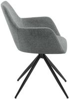 2er Set Esszimmerstuhl Olema Stoff grau 