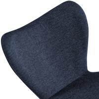 2er Set Esszimmerstuhl Maika Stoff blau 