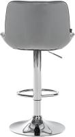 Barhocker Vonore Samt chrom grau 
