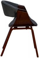 2er Set Esszimmerstuhl Foley Stoff walnuss/schwarz 