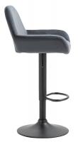 2er Set Barhocker Braga Samt schwarz dunkelgrau 