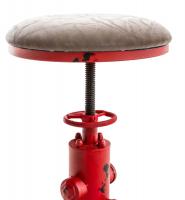 2er Set Barhocker Lumos Vintage Kunstleder rot braun 