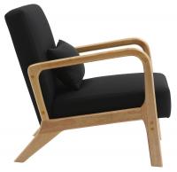 Sessel Hibbing Stoff schwarz 