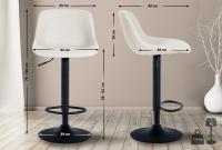 2er Set Barhocker Loft Kunstleder creme 