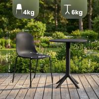 Gartenmöbel-Set Torin mit 2 Stühlen schwarz 