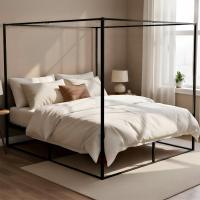 Himmelbett Batoni 200x200 schwarz 