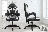 Bürostuhl Orkney Kunstleder schwarz/weiß 