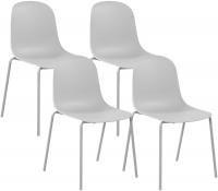 4er Set Stuhl Hardin hellgrau