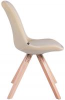 4er Set Stühle Toulouse Samt Square natura creme 