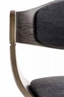 Besucherstuhl Kingston Stoff grau/dunkelgrau 