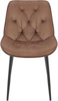 Esszimmerstuhl Wallace Samt braun 