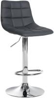 2er Set Barhocker Jerry Kunstleder chrom grau 