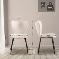 Esszimmerstuhl Maika Stoff creme