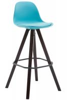 Barhocker Franklin Kunstleder Square Cappuccino (eiche) blau