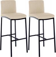 2er Set Barhocker Freeport Stoff B creme
