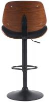 Barhocker Clawson Stoff schwarz walnuss/schwarz 