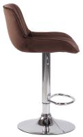 2er Set Barhocker Lentini Samt chrom braun 