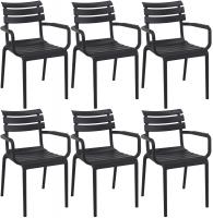 6er Set Stühle Paris schwarz