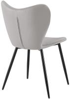 2er Set Esszimmerstuhl Maika Samt grau 