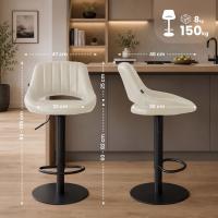 2er Set Barhocker HD Milet B Kunstleder creme 2er Set Barhocker HD Milet B Kunstleder creme