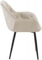 4er Set Stuhl Tanna Samt creme 